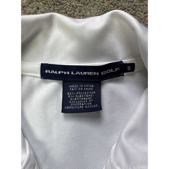 Ralph Lauren Golf Womens Small White Long Sleeve 1/2 Zip Pullover White Solid - Picture 3 of 8